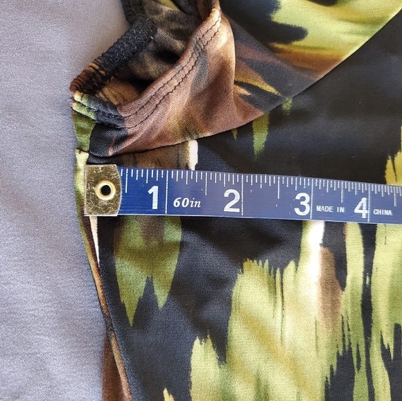 Perseption Multi-color Sweetheart Front Short Sleeve Blouse Women's Size 2X - Picture 8 of 11